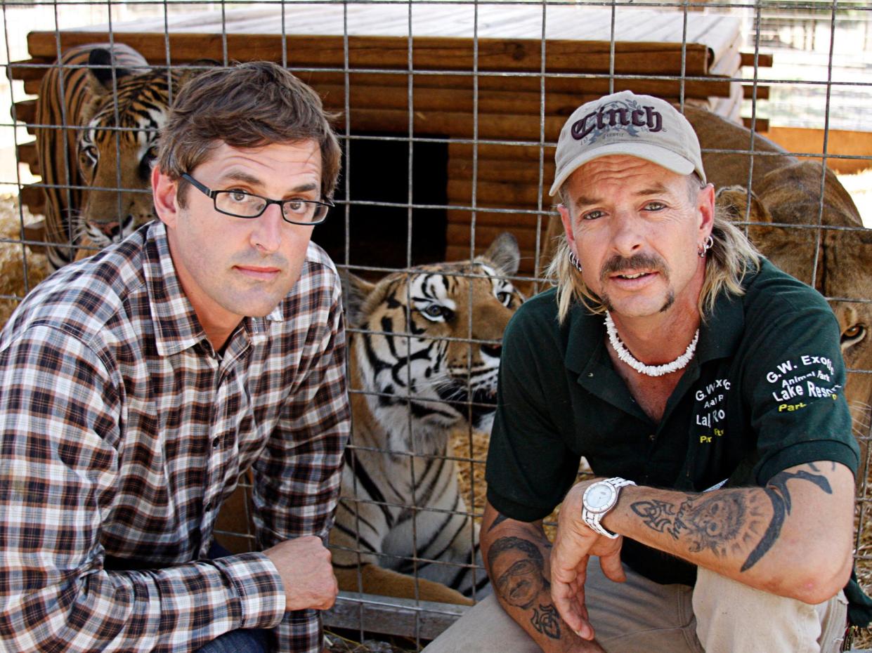 Louis Theroux and incarcerated felon and former zoo owner Joe Exotic (BBC)