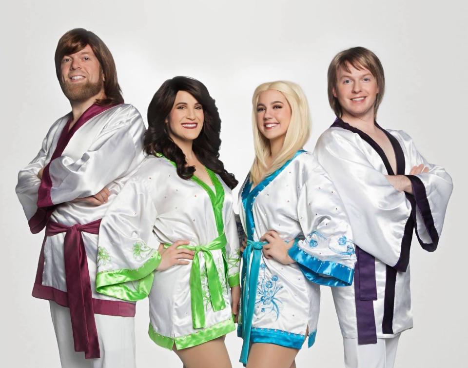 Hear your favorite ABBA tunes May 7 at the Miller Theater when tribute group AbbaFab performs.