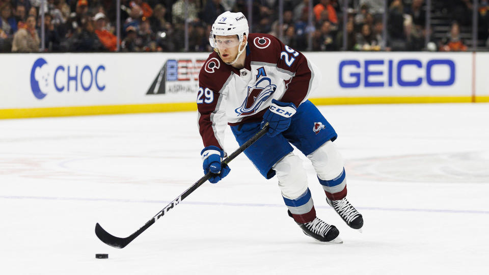 When Nathan MacKinnon is on the ice for the Avalanche, good things happen. (Photo by Ric Tapia/Icon Sportswire via Getty Images)