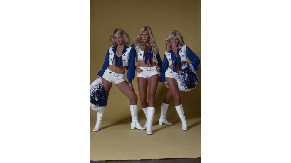 The Dallas Cowboy Cheerleaders circa 1978 in their iconic uniform