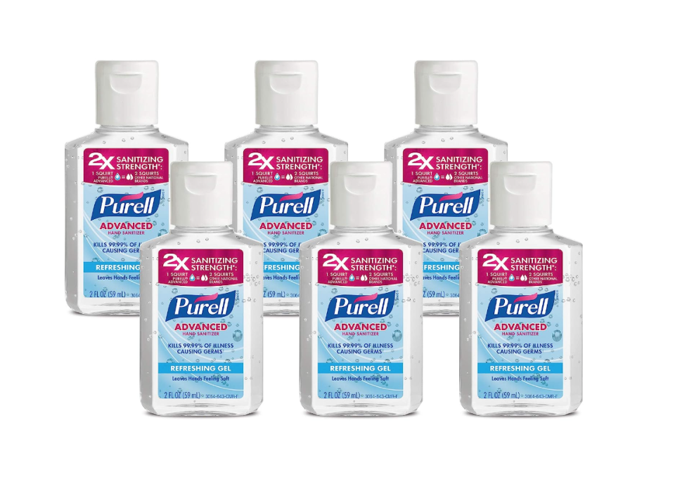 Six bottles of Purell