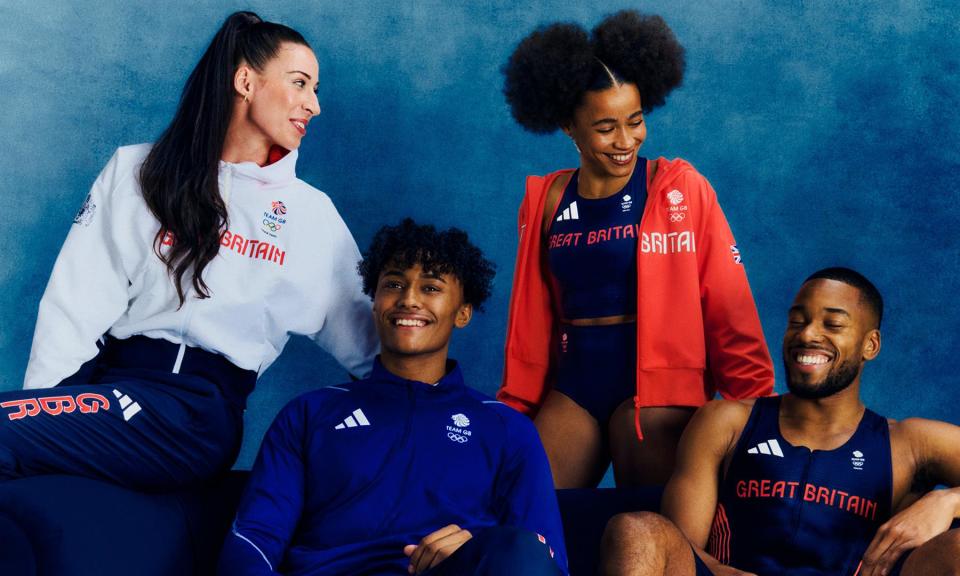 <span>(Left to right) Bianca Cook, Caden Cunningham, Jazmin Sawyers and Nethaneel Mitchell-Blake showcase the new Team GB kit.</span><span>Photograph: Adidas/TeamGB</span>