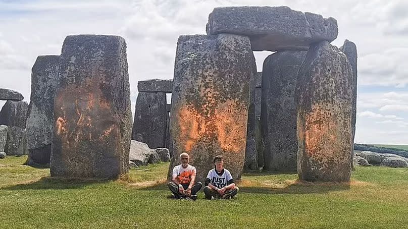 Just Stop Oil activists at Stonehenge - Wednesday 19 June 2024