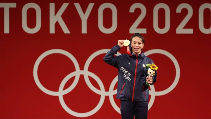 郭婞淳打破奧運舉重3項紀錄、勇奪金牌。（圖／體育署提供）