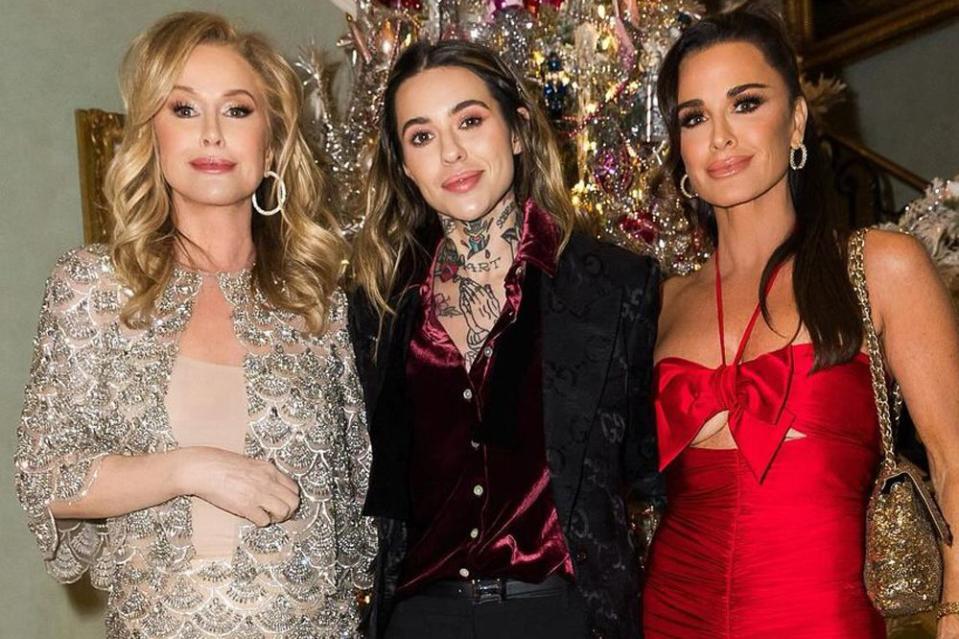 <p>Rony Alwin</p> From left: Kathy Hilton, Morgan Wade and Kyle Richards