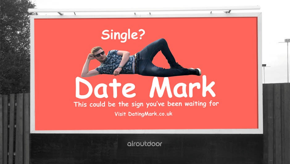 Mark Rofe is trialling a new way to find a date. [Photo: SWNS]