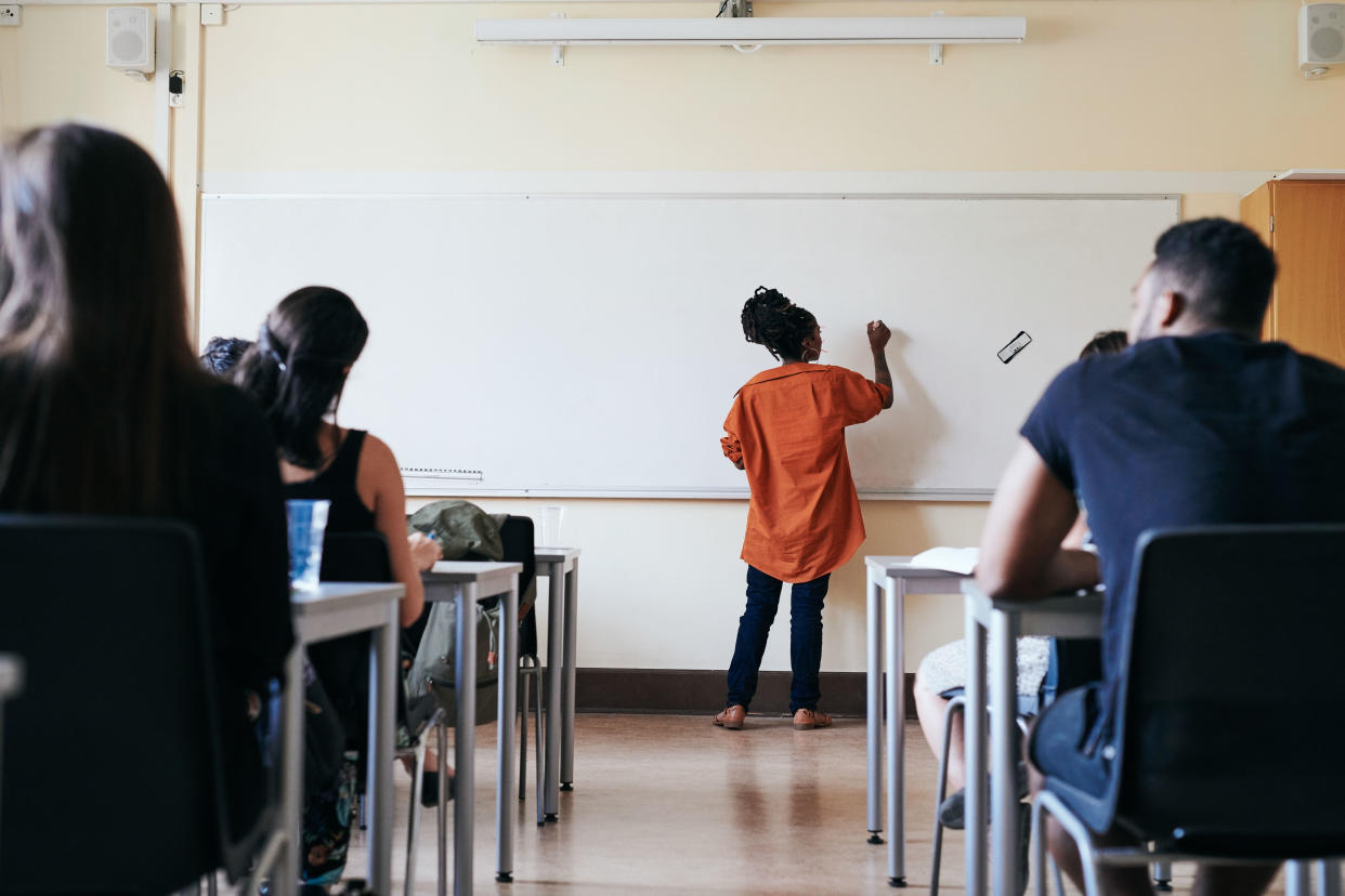 A U.S. high school classroom