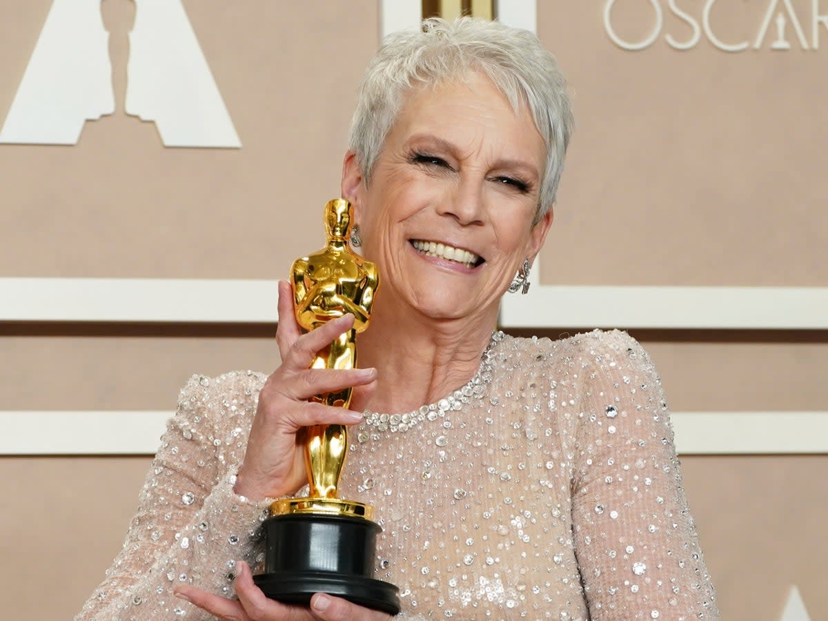 Jamie Lee Curtis wins Best Supporting Actress for ‘Everything Everywhere All at Once’ (Jordan Strauss/Invision/AP)