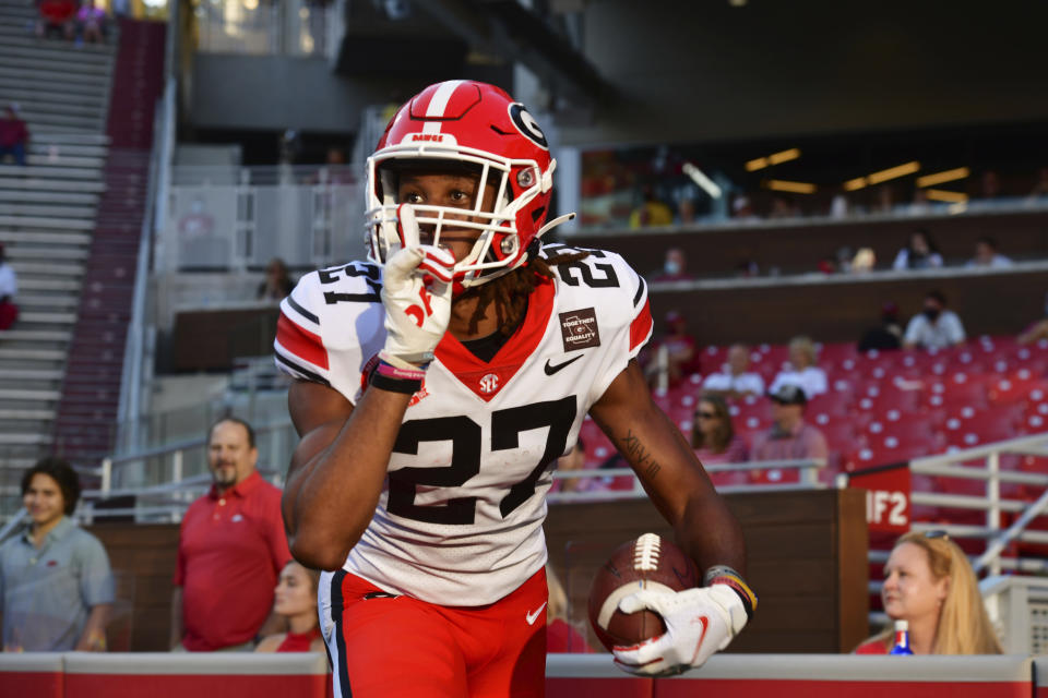 Georgia defensive back Eric Stokes is no sleeper among NFL scouts. (AP Photo/Michael Woods)