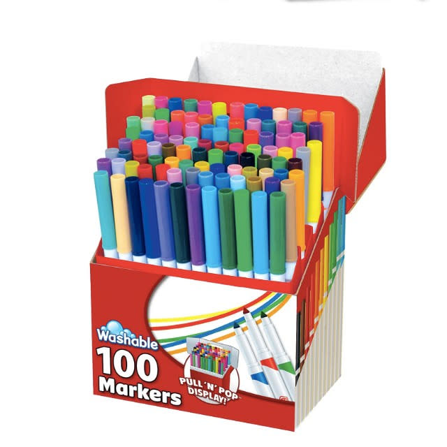 RoseArt SuperTip Washable Markers 100-Count Assorted Colors