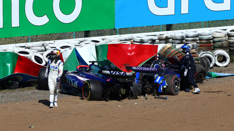 Daniel Ricciardo walks away.