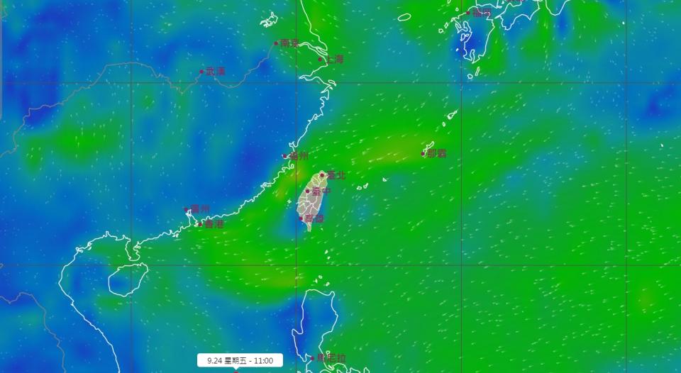 週五起將有微弱東北風報到。（圖／氣象局）