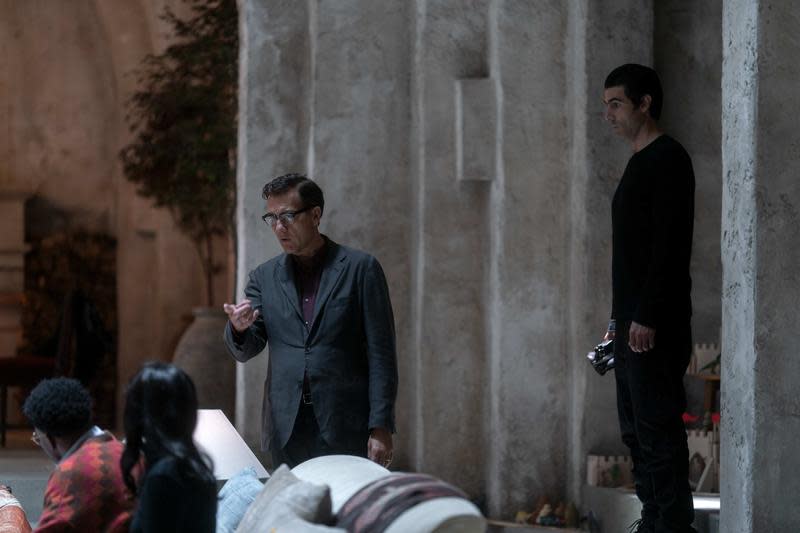 “A Murder at the End of the World” -- “Chapter 7: Retreat” (airs December 19th) Pictured: Clive Owen as Andy, Louis Cancelmi as Tod. CR: Chris Saunders/FX