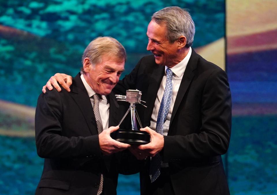 Sir Kenny Dalglish was presented with the Lifetime Achievement Award. (PA)