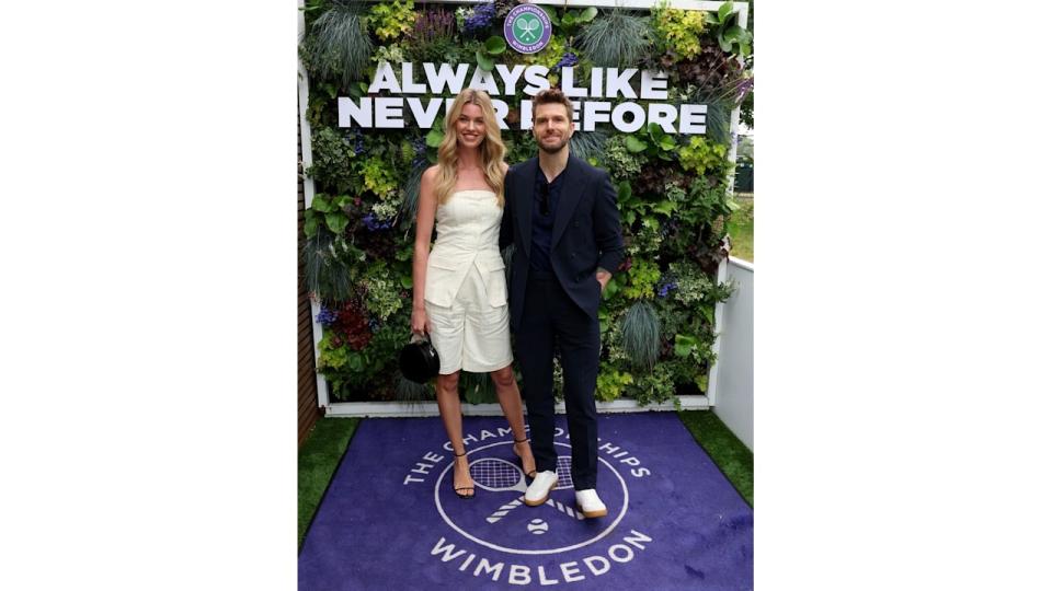 joel dommett at wimbledon with hannah cooper