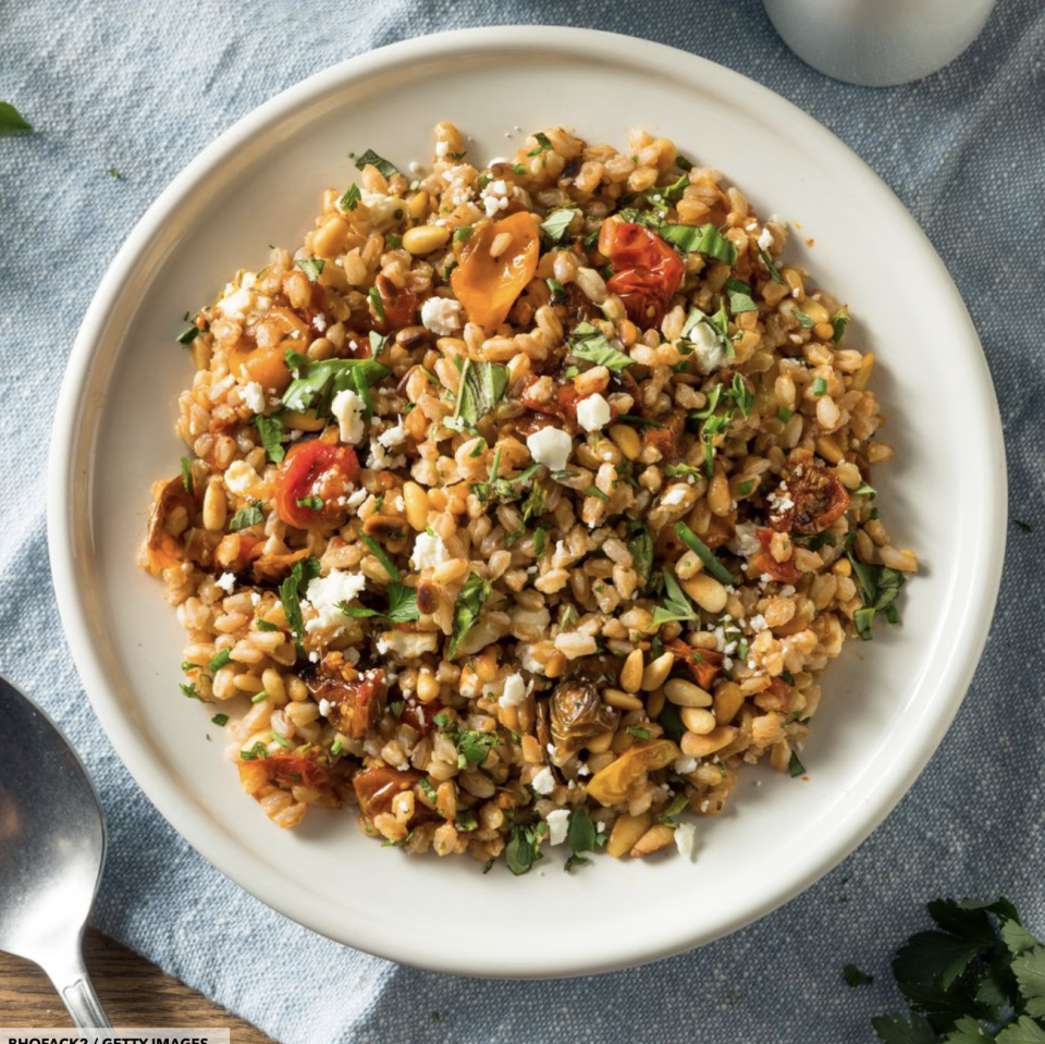 21) Spelt Salad with Apples and Pine Nuts