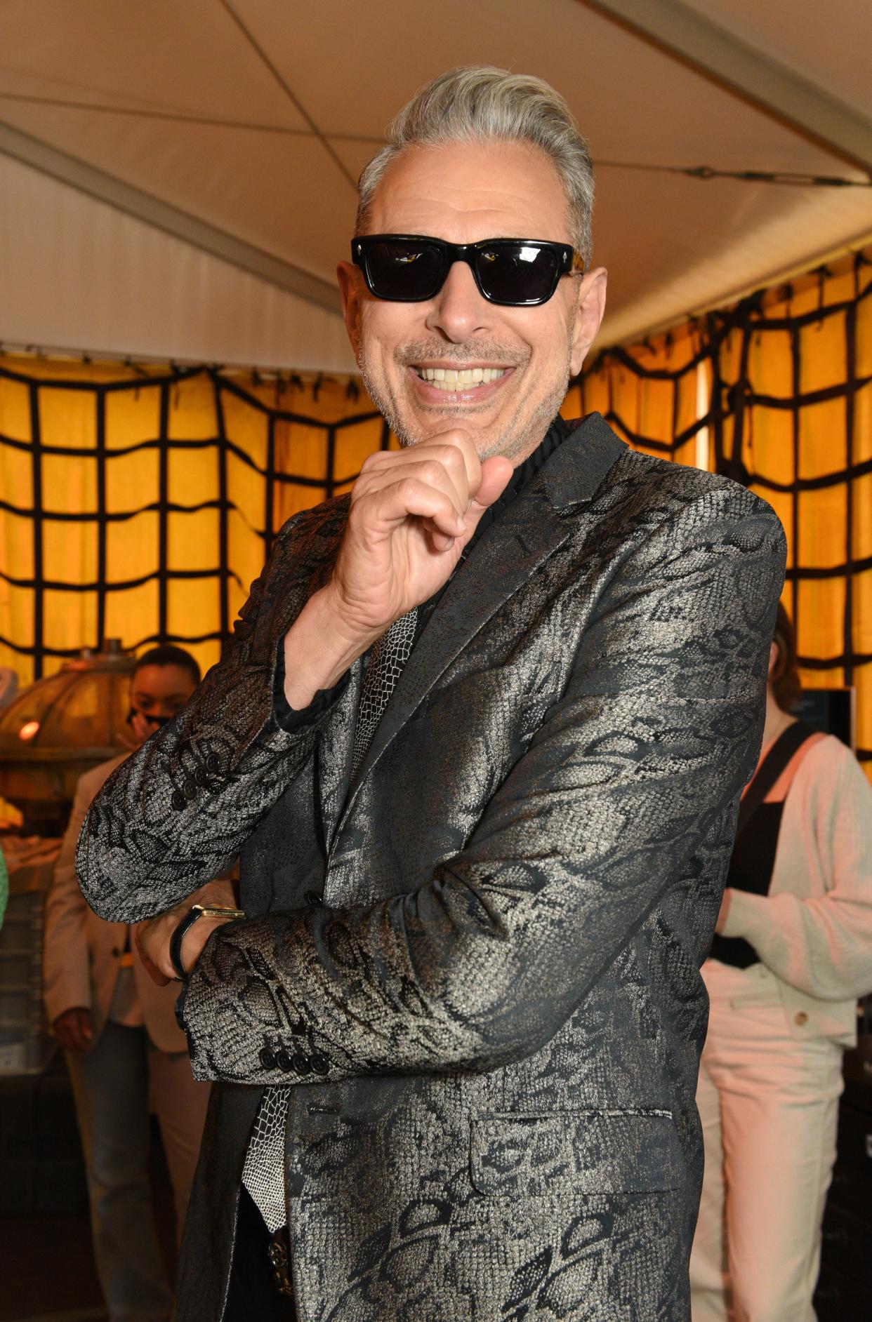 Jeff Goldblum attends a screening of "Jurassic World Dominion" in London.