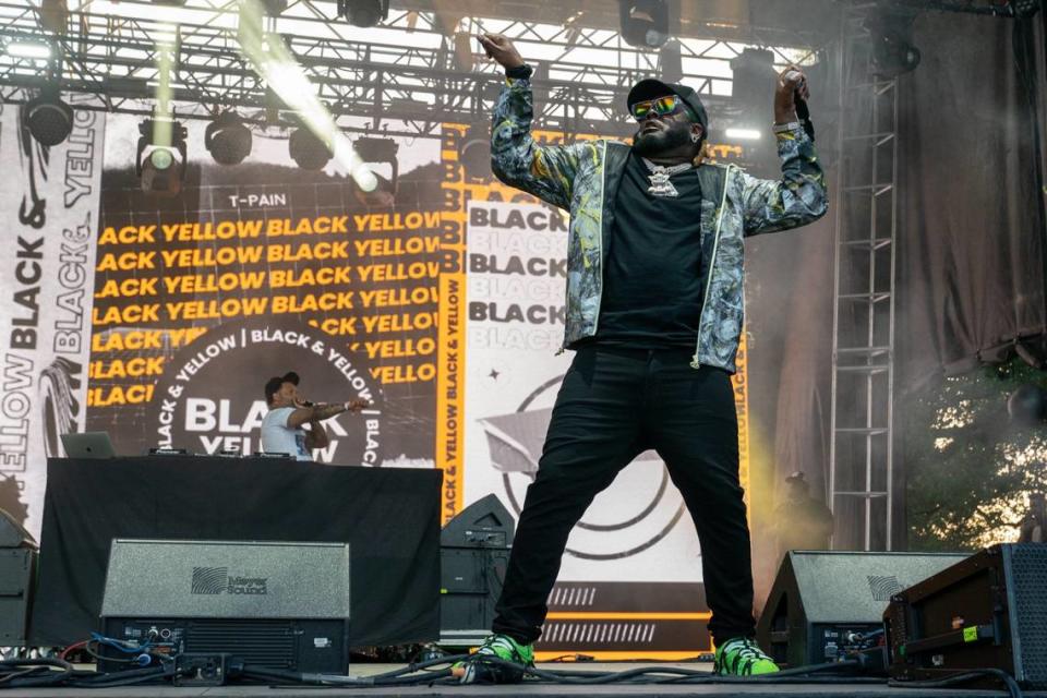 T-Pain performs during the Two Step Inn festival in Georgetown, Texas in April.