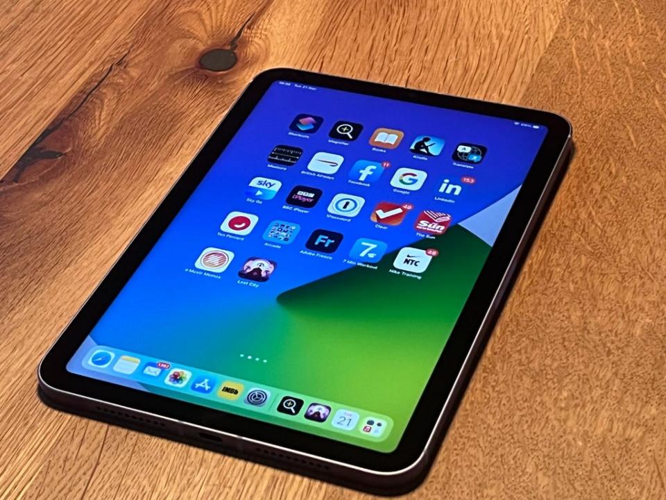 Although the dimensions of the new iPad are smaller than its predecessor, the screen display size has grown from 7.9in to 8.3in (David Phelan)