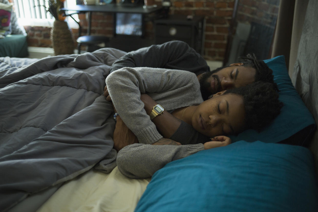 The couple that spoon together stay together [Photo: Getty]