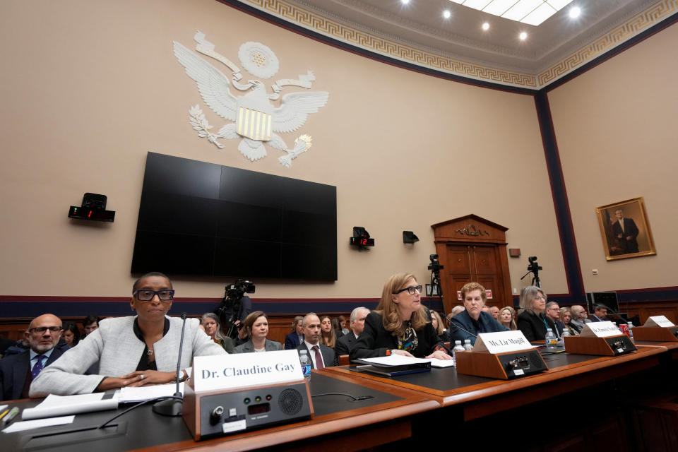 University of Pennsylvania President Liz Magill delivers an opening statement at a House Education and the Workforce Committee hearing titled 