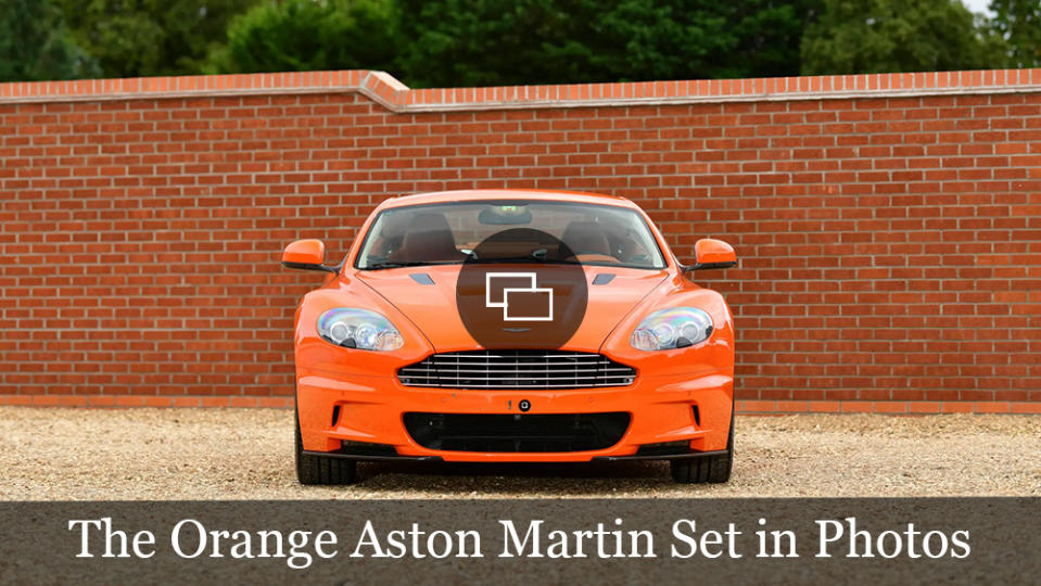 The Orange Aston Martin Set in Photos