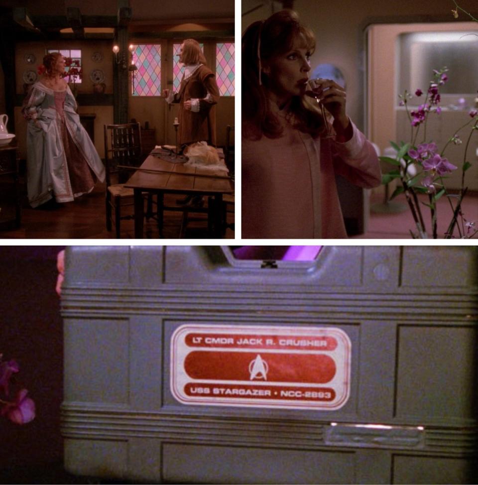 The various Star Trek: TNG items referenced on Beverly Crusher's ship in Star Trek: Picard season three, for Picard Easter eggs piece.