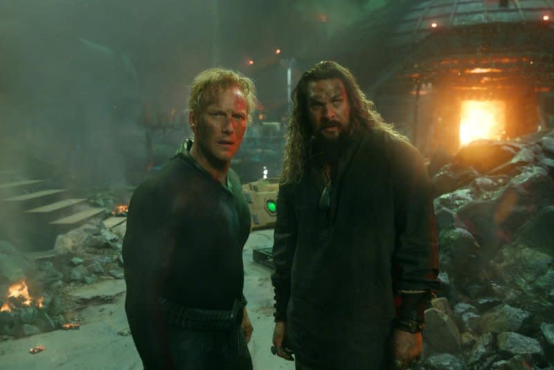 Patrick Wilson (L) and Jason Momoa star in "Aquaman and the Lost Kingdom." Photo courtesy of Warner Bros. Pictures and DC Comics