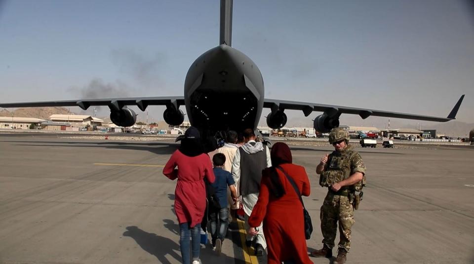 More than 21,000 people have been brought to safety to the UK from Afghanistan, the Government has said (MoD/PA) (PA Media)