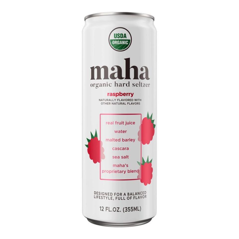 49) Maha Raspberry Organic Hard Seltzer