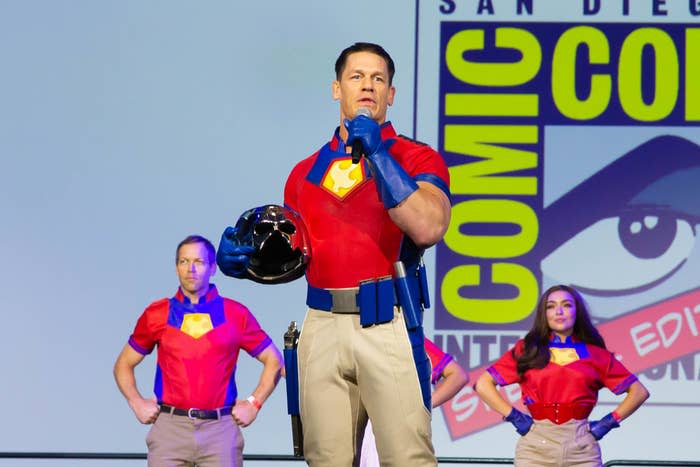 john at comic con in his superman getup