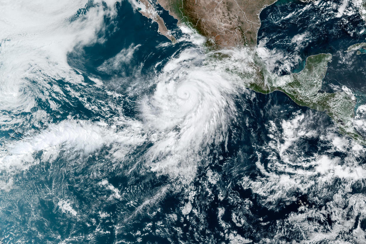 Hurricane Hilary in the North Pacific Ocean on Aug. 17, 2023. (NOAA)