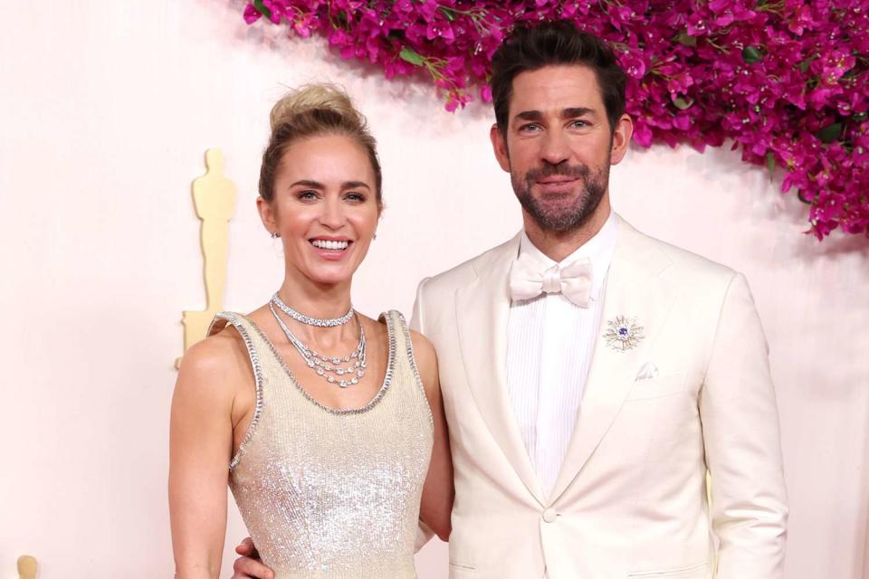 <p>Kevin Mazur/Getty</p> Emily Blunt and John Krasinski at the 96th Annual Academy Awards on March 10, 2024 in Hollywood, California