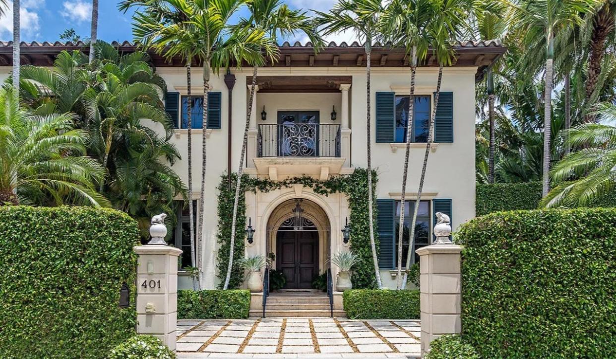 Part of a duplex, this four-bedroom townhouse at 401 Brazilian Ave. in Midtown Palm Beach has changed hands for a recorded $14 million.