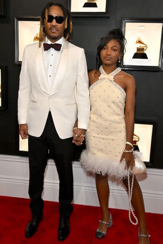<p>Lester Cohen/Getty</p> Future and Londyn Wilburn attend the 65th GRAMMY Awards on February 05, 2023 in Los Angeles, California.