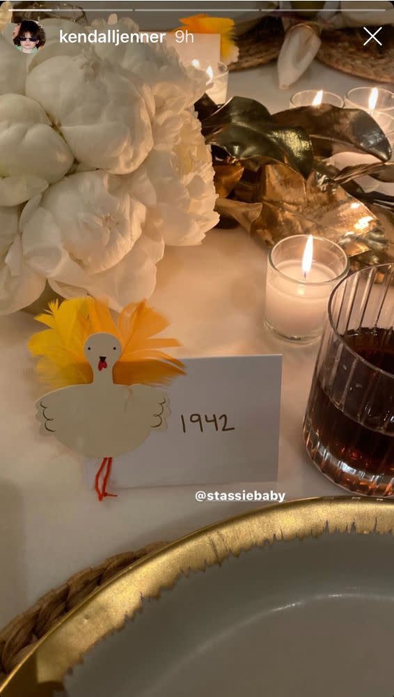 Kylie Jenner's Friendsgiving | Kendall Jenner/Instagram