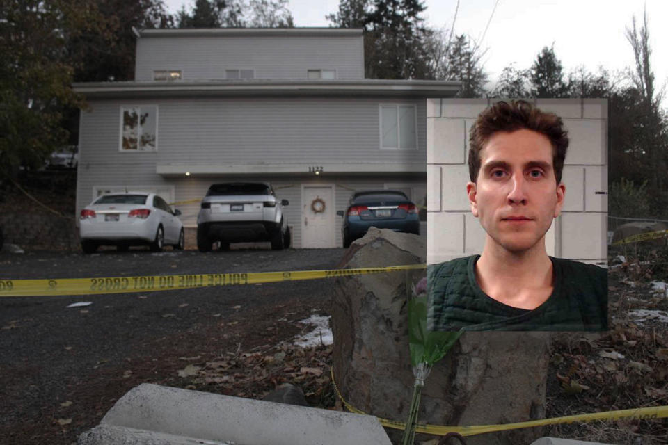 Bryan Christopher Kohberger (inset) was arrested in connection with the murders of four University of Idaho students found dead in a home in Moscow, Idaho, on Nov. 13, 2022. / Credit: Idaho Statesman/Tribune News Service via Getty Images; Inset: Monroe County Correctional Facility