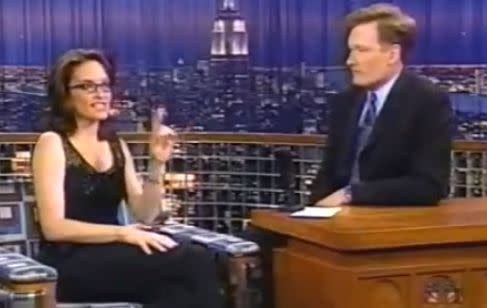 Interviewing Tina Fey in 2001.