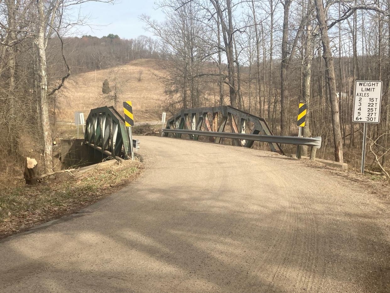 The Guernsey County Highway Department will replace this bridge on Pigeon Gap Road later this year resulting in the road being closed to traffic.