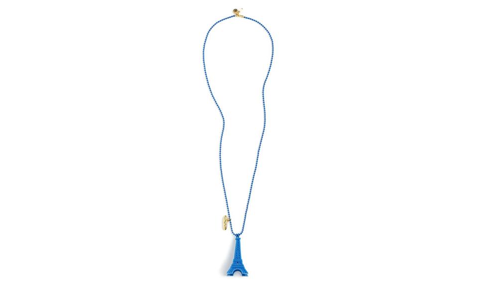 <p>This little blue Eiffel Tower pendant necklace is the perfect gift for the starry-eyed Paris-lover.</p> <p><strong>To buy:</strong> <a rel="nofollow noopener" href="http://click.linksynergy.com/fs-bin/click?id=93xLBvPhAeE&subid=0&offerid=423857.1&type=10&tmpid=3380&RD_PARM1=https%3A%2F%2Fwww.jcrew.com%2Fgirls_category%2Fjewelryaccessories%2Fjewelry%2FPRDOVR%7EG0037%2FG0037.jsp%3Fcolor_name%3Dbright-azurite&u1=TLGGtrvG1ES1Nov" target="_blank" data-ylk="slk:jcrew.com;elm:context_link;itc:0;sec:content-canvas" class="link ">jcrew.com</a>, $18.50</p>