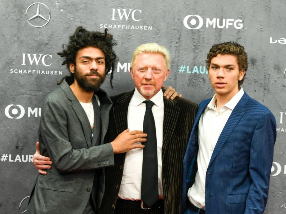 Boris Becker mit seinen ältesten Söhnen Noah (li.) und Elias (re.). (Bild: imago/twinkle)