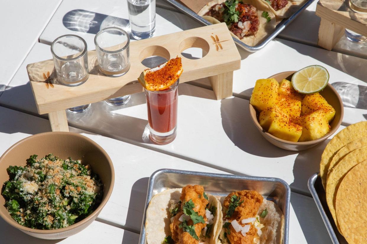 bartaco features tacos and other comfort food served with custom cocktails and juices.