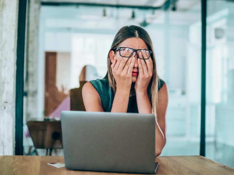 Tech worker at desk