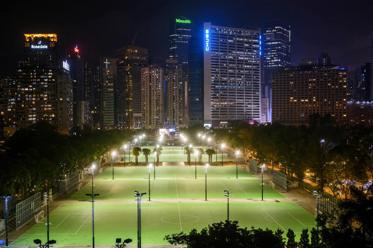 Image: Hong Kong Police Bans Annual Tiananmen Vigil For The Second Straight Year (Justin Chin / Bloomberg via Getty Images)