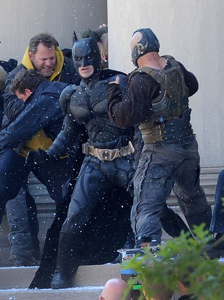 Spotted on set Aug 2011 Dark Knight Rises Christian Bale
