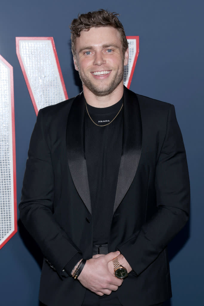 Gus Kenworthy attends the Los Angeles premiere of 