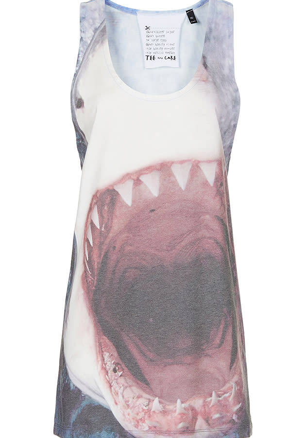 shark vest tank topshop