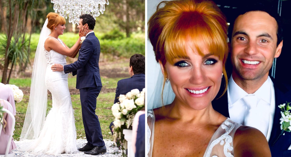 MAFS’ Cam Merchant and Jules Robinson at their wedding.