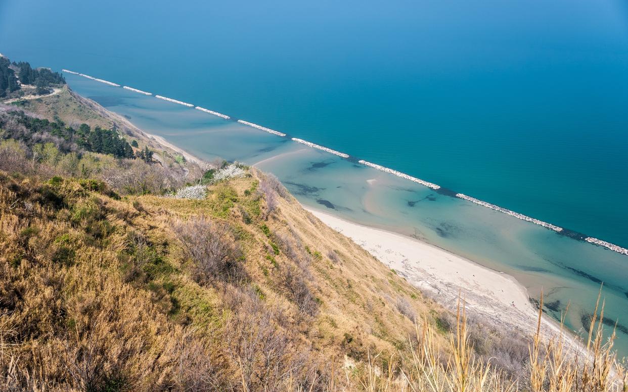 The coast near Pesaro, on Italy's Adriatic coast - This content is subject to copyright.