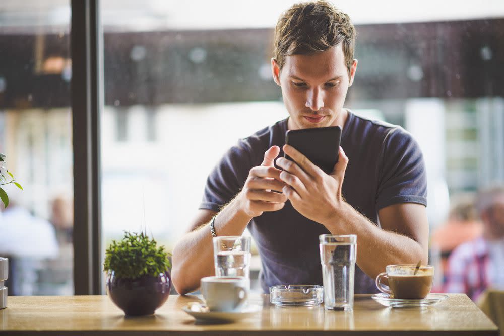 Young Man on Smartphone